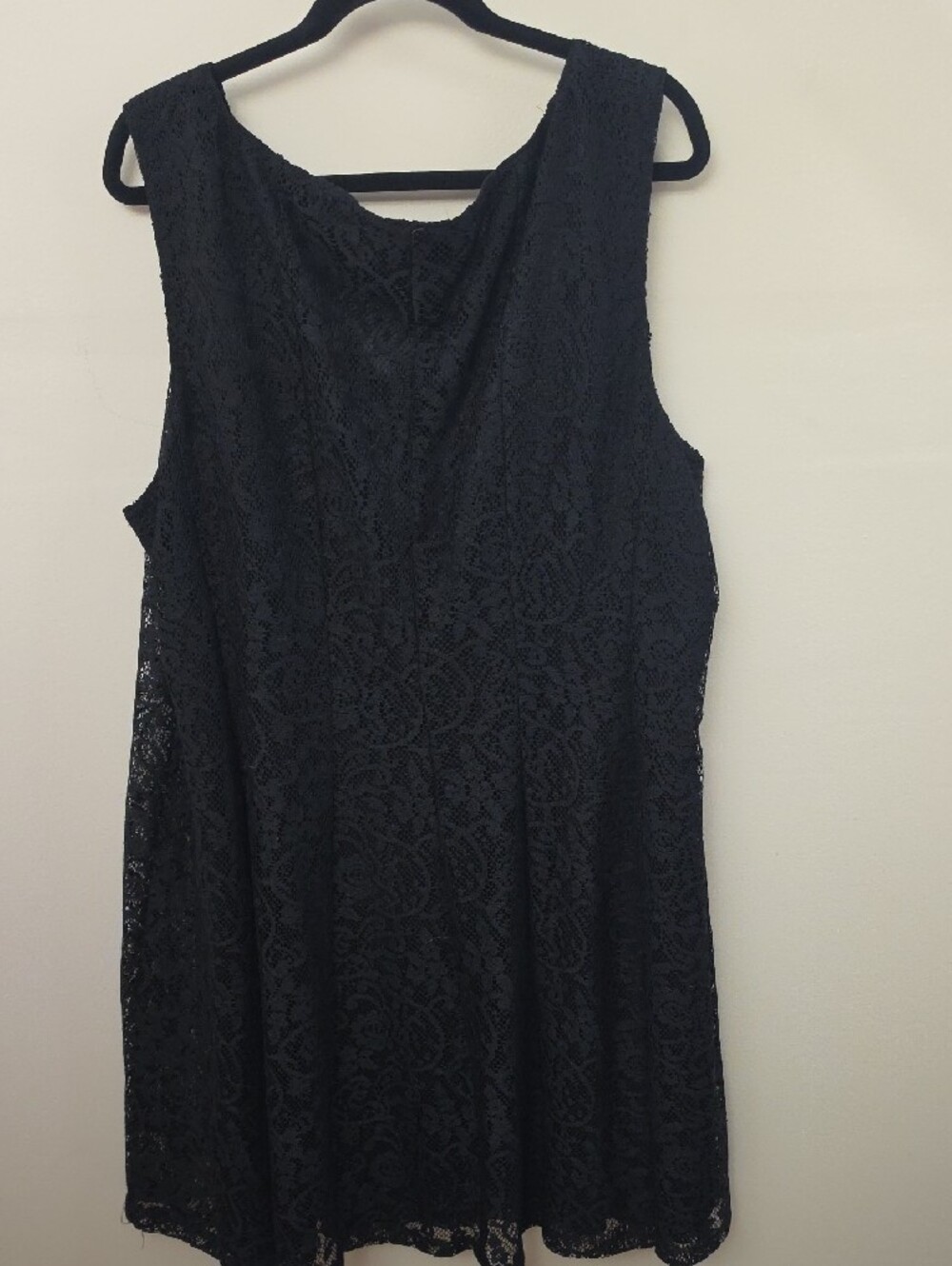 Black Lace Sleeveless Shift Dress Size 24W | Classic, Evening, Party, Cocktail‎ - Picture 6 of 6